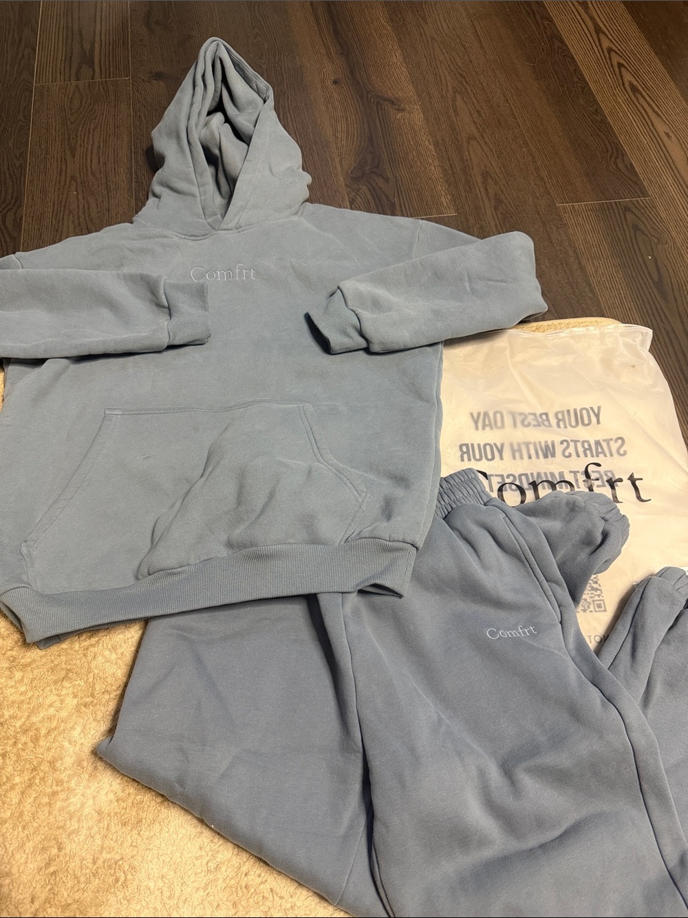 Comfort Women's Hoodie & Jogger Set - Dusty Blue
